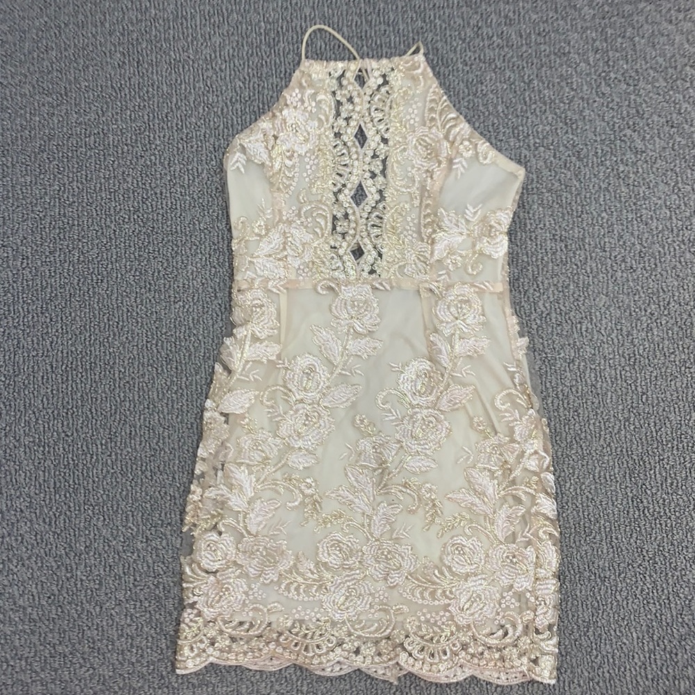 Gold bodycon dress